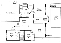 Floor plan of the villa.
CLICK on small picture to display the full size image.
Later CLOSE large picture by CLICKING on (x).