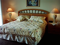 Master bedroom,                     
bed in king size format.
CLICK on picture to enlarge. Later CLOSE (x) large picture.